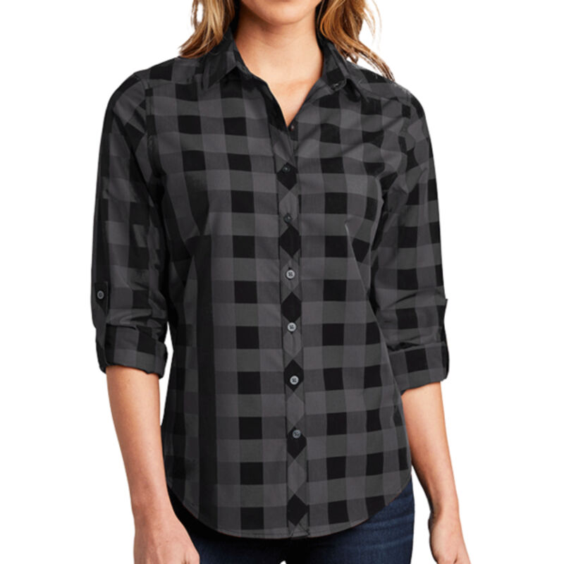 Ladies Everyday Plaid Shirt Thumbnail